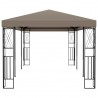 Gazebo 6x3 m tecido cinzento-acastanhado 3