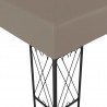 Gazebo 6x3 m tecido cinzento-acastanhado 4