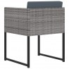 Set de muebles jardín 9 pzas con cojines ratán sintético gris 5