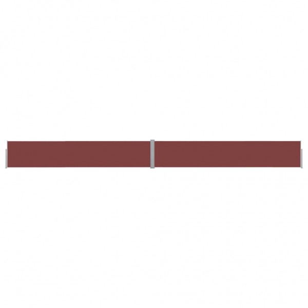 Toldo lateral retráctil para patio marrón 140x1200 cm D