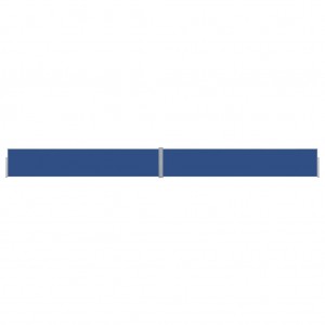 Toldo lateral retráctil para patio azul 140x1200 cm H