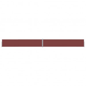 Toldo lateral retráctil para patio marrón 170x1200 cm H