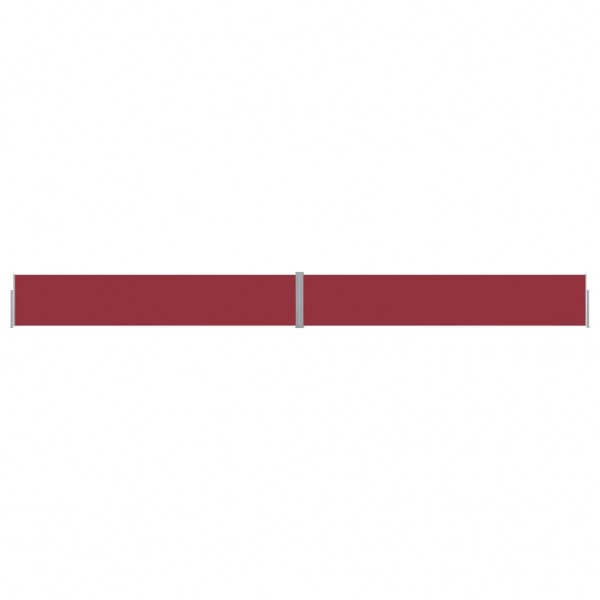 Toldo lateral retráctil para patio rojo 170x1200 cm M 2