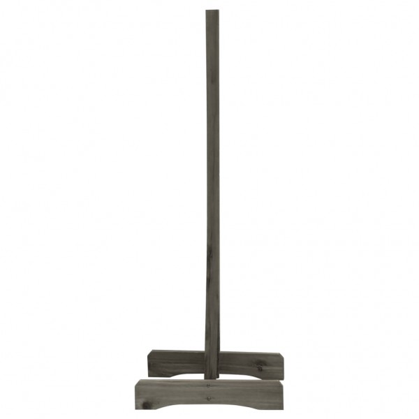 Valla de jardín enrejado madera maciza de abeto gris 150x80 cm M 5