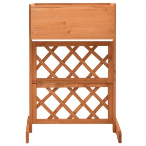 Vaso com treliça para jardim 45x30x74 cm abeto maciço laranja H