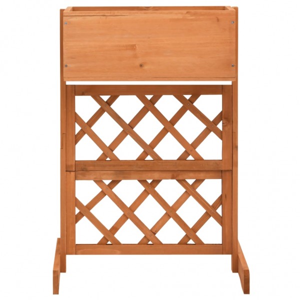 Vaso com treliça para jardim 45x30x74 cm abeto maciço laranja M 2