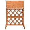 Vaso com treliça para jardim 45x30x74 cm abeto maciço laranja 2