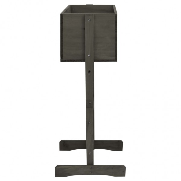 Vaso com treliça para jardim 45x30x74 cm abeto maciço cinzento M 3