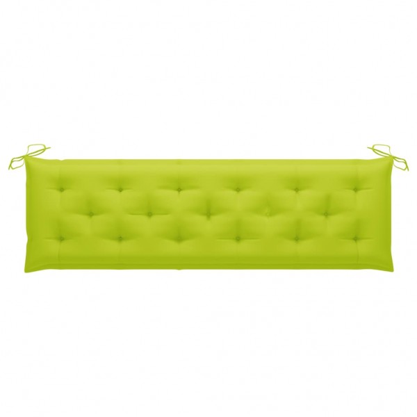 Cojín de banco de jardín tela Oxford verde claro 180x50x7 cm D
