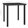 Mesa de jantar jardim 70x70x73 cm vime PE preto 4
