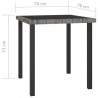 Mesa de comedor para jardín ratán sintético gris 70x70x73 cm 4