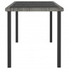 Mesa de comedor para jardín ratán sintético gris 180x70x73 cm 3