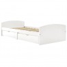 Estructura de cama 2 cajones madera maciza pino blanca 90x200cm 2