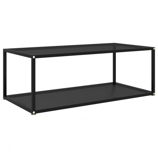 Mesa de centro vidrio templado negro 100x50x35 cm D