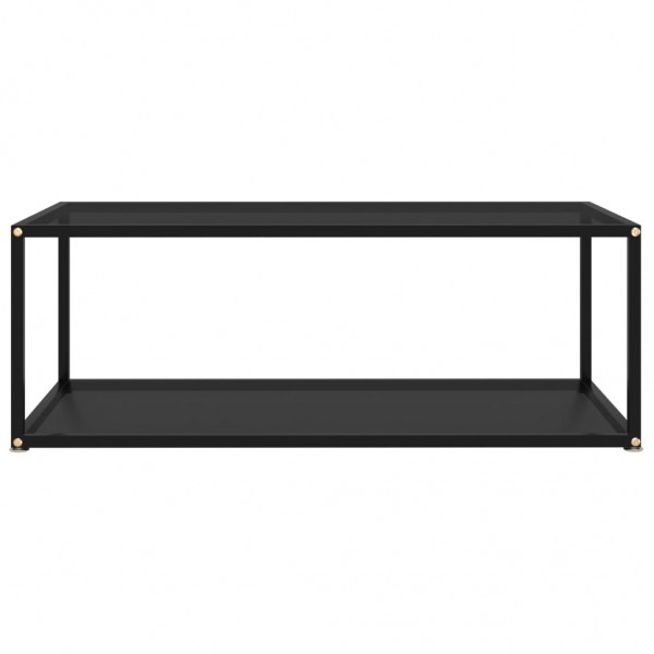 Mesa de centro vidrio templado negro 100x50x35 cm M 2