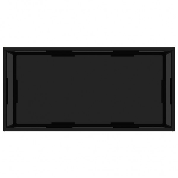 Mesa de centro vidrio templado negro 100x50x35 cm M 3