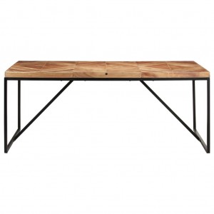 Mesa de comedor de madera maciza de acacia y mango 180x90x76 cm H