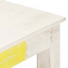 Mesa de centro 110x60x45cm madeira de mangueira maciça branco 5