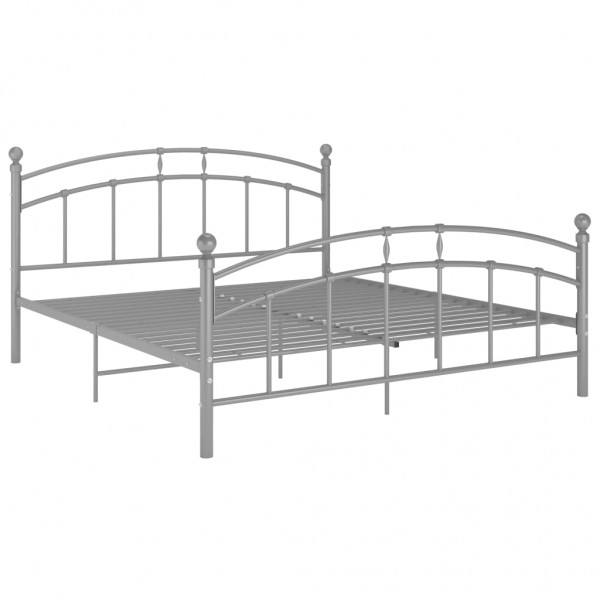 Estructura de cama de metal gris 140x200 cm M 3