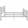 Estructura de cama de metal gris 140x200 cm 5