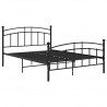 Estructura de cama de metal negro 200x200 cm 3
