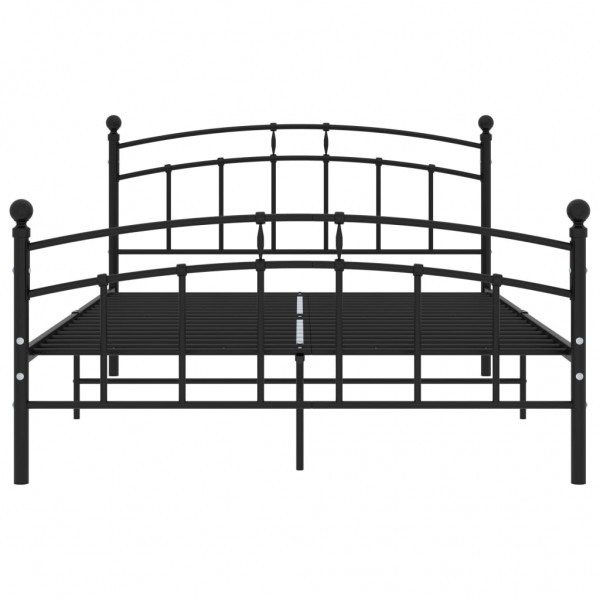 Estructura de cama de metal negro 200x200 cm M 4