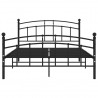 Estructura de cama de metal negro 200x200 cm 4