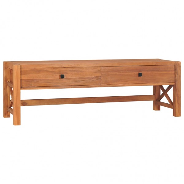 Mueble de TV de madera de teca 140x40x45 cm D