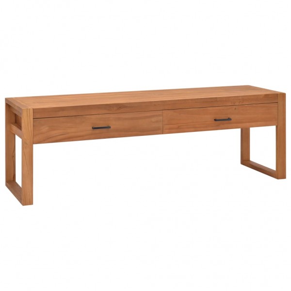 Mueble de TV de madera de teca 140x40x45 cm D