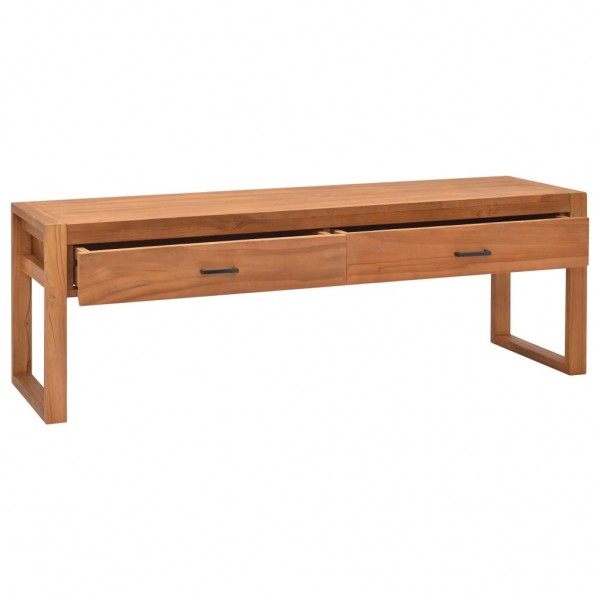 Mueble de TV de madera de teca 140x40x45 cm M 3