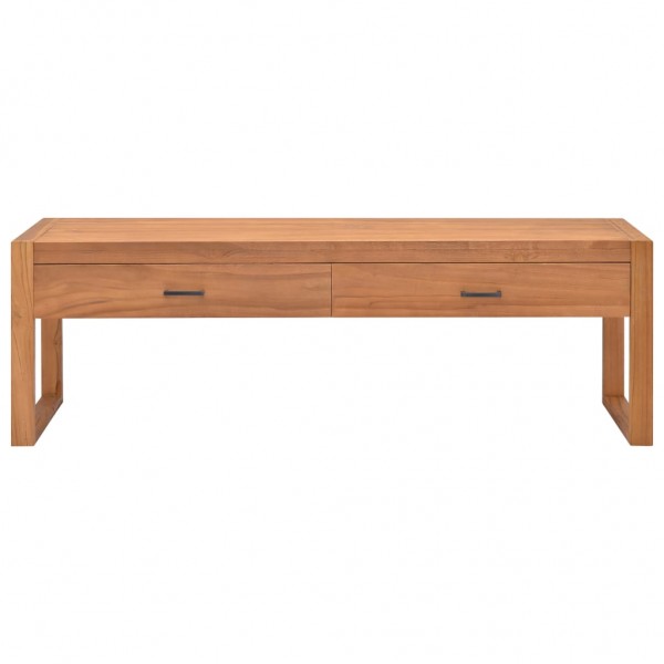 Mueble de TV de madera de teca 140x40x45 cm M 4