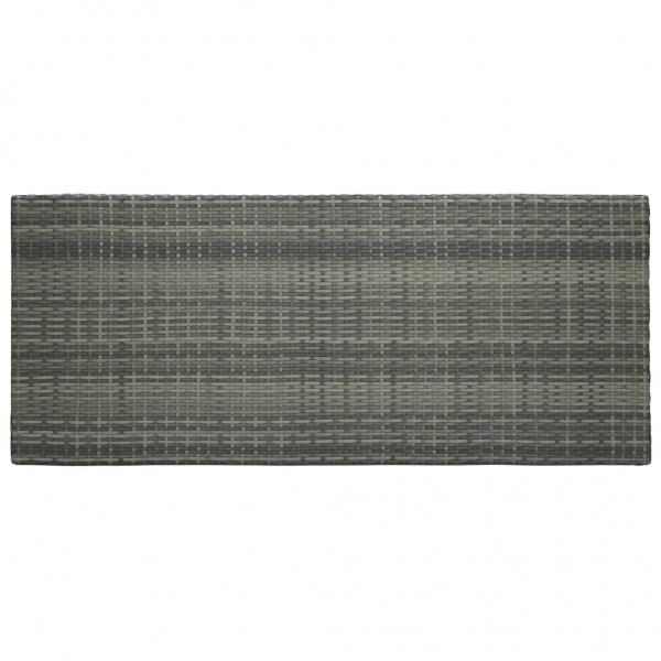 Mesa de bar para jardim 140.5x60.5x110.5 cm vime PE cinzento M 4