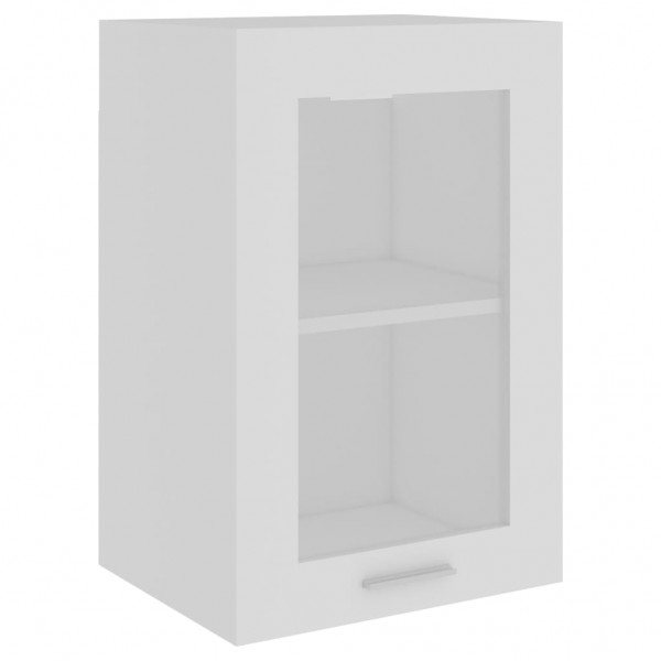 Armario colgante vidrio madera contrachapada blanco 40x31x60 cm D