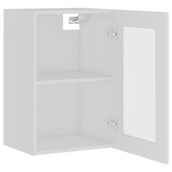 Armario colgante vidrio madera contrachapada blanco 40x31x60 cm M 2