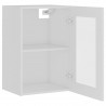 Armario colgante vidrio madera contrachapada blanco 40x31x60 cm 2
