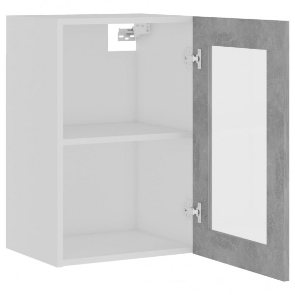 Armario colgante cristal contrachapada gris hormigón 40x31x60cm M 5