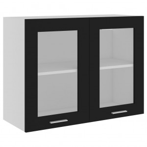 Armario colgante cocina contrachapada negro 80x31x60 cm H
