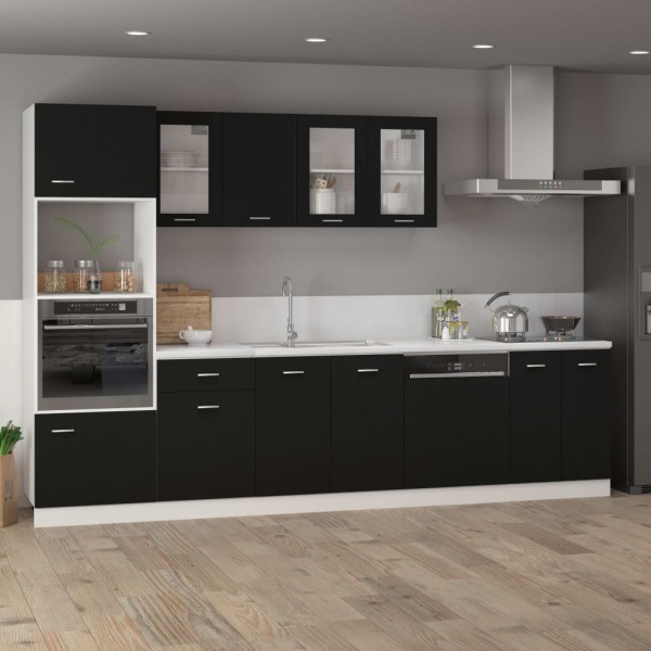 Armario colgante cocina contrachapada negro 80x31x60 cm M 3