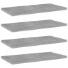 Estante estantería 4uds contrachapada gris hormigón 40x20x1.5cm 1