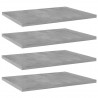 Prateleiras para estante 4 pcs 40x30x1.5cm contraplacado cinza 1
