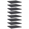 Estante estantería 8 uds madera contrachapada gris 40x40x1.5 cm 1