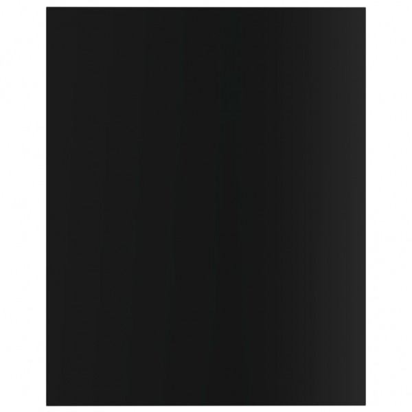 Estante estantería 8 uds contrachapada negro brillo 40x50x1.5cm M 4