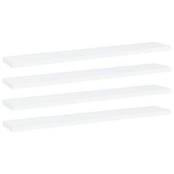 Estantes para estantería 4 uds contrachapada blanco 60x10x1.5cm D