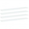 Prateleiras para estante 4 pcs derivados de madeira branco 1