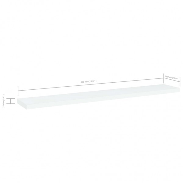 Prateleiras para estante 4 pcs derivados de madeira branco M 5