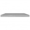 Estante estantería 4uds contrachapada gris hormigón 60x10x1.5cm 3
