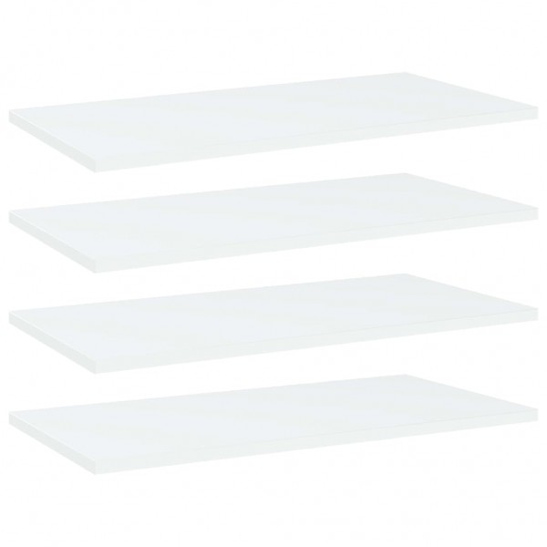 Estantes para estantería 4 uds contrachapada blanco 60x30x1.5cm D