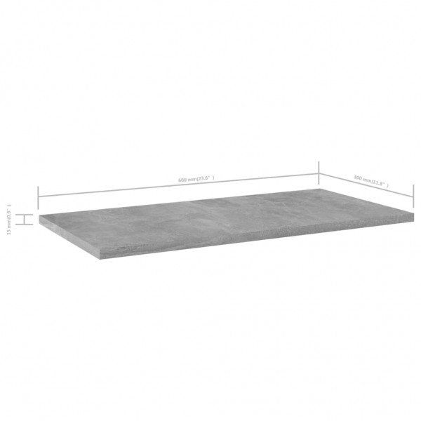 Prateleiras para estante 4 pcs 60x30x1.5cm contraplacado cinza M 5