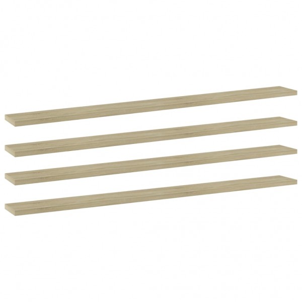 Estante estantería 4uds contrachapada roble Sonoma 100x10x1.5cm D