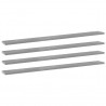 Estante para estantería 4 uds madera gris hormigón 100x10x1.5cm 1